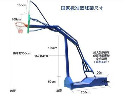 篮球架尺寸和高度图解，让你轻松了解篮球场的标准设施-第3张图片-www.211178.com_果博福布斯